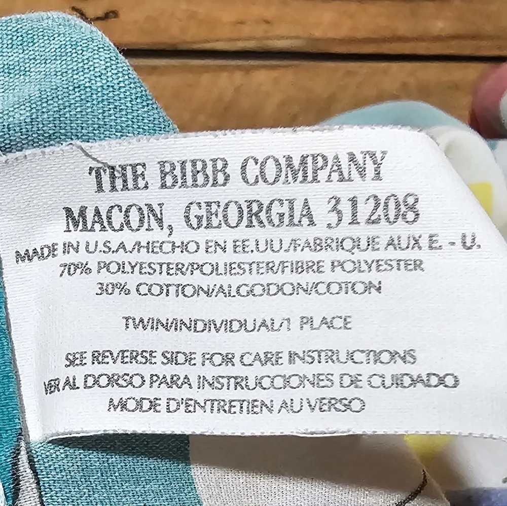 Vintage 1997 Bugs Bunny Twin Flat Sheet Warner Bros Color Block Looney Tunes Bed